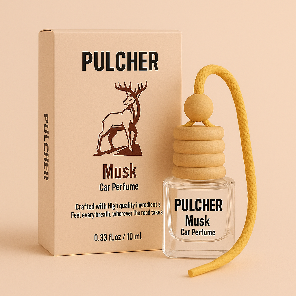 Pulcher Musk Car Luxury Perfume 10 ml – Classic Car Air Freshener Hanging Pod